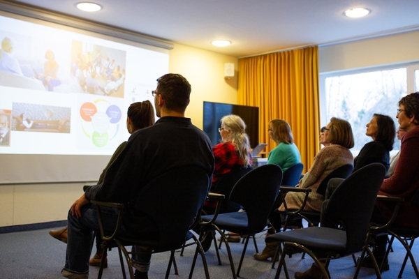 Vortrag vor einer Gruppe Vortrag vor einer Gruppe